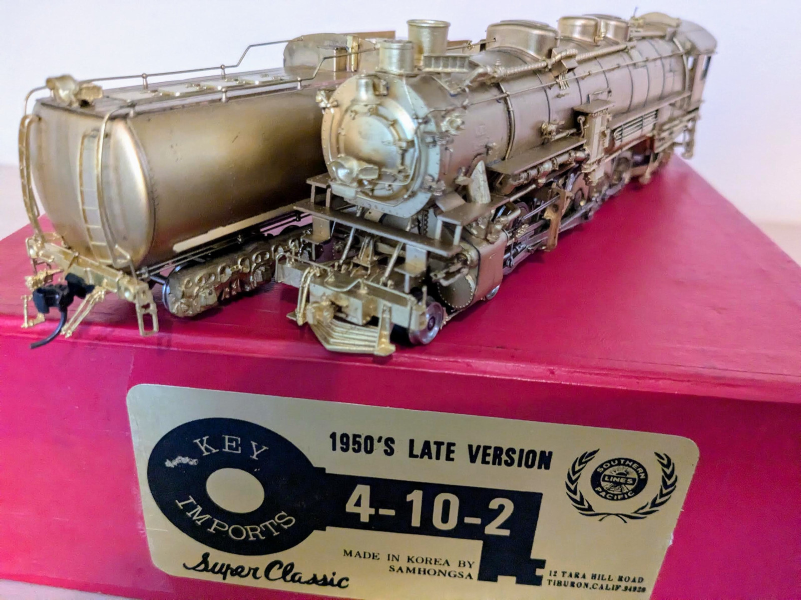 *1 OF ONLY 35! KEY “SUPER CLASSIC” BRASS SP 4-10-2 1950’s LATE VERSION HO *LNIB!