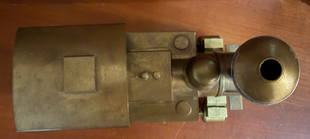 3 Antique Train Locomotive Engines -Hafner Cast Iron – Japan Nickle Plate – Desk
