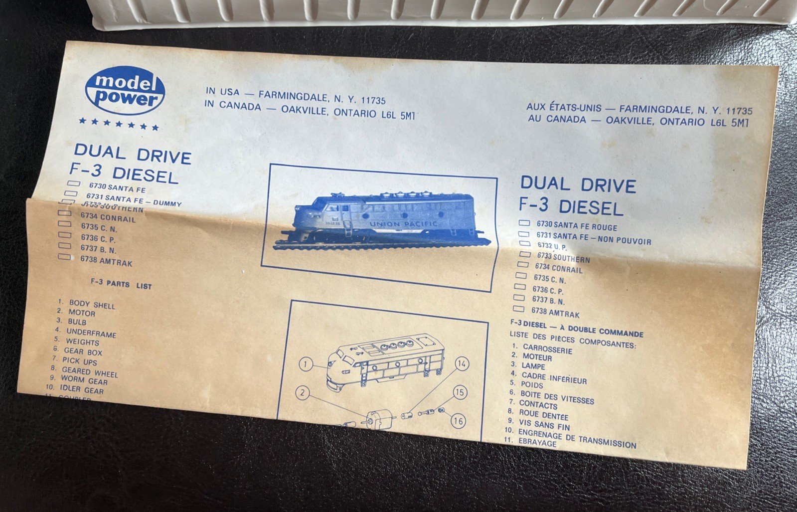 Model Power HO F3 Southern #6133 w/ Box