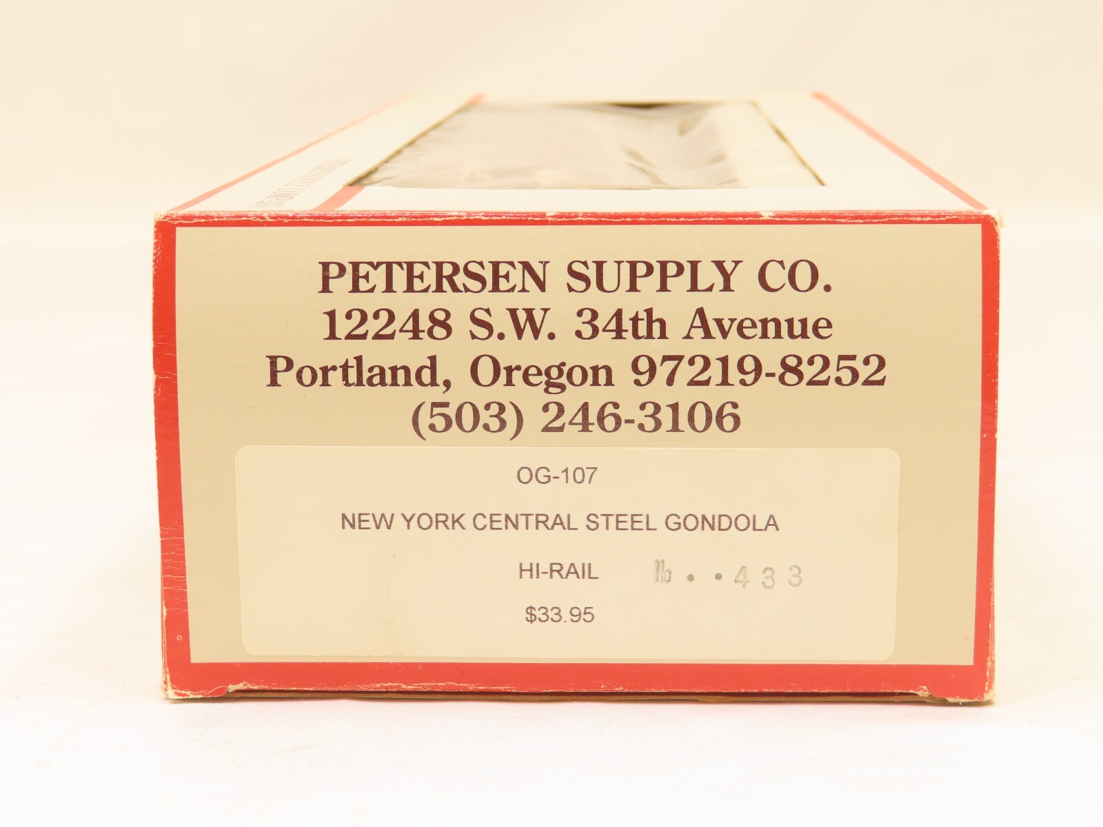 Petersen Supply OG-107 New York Central Steel Gondola #433 LN