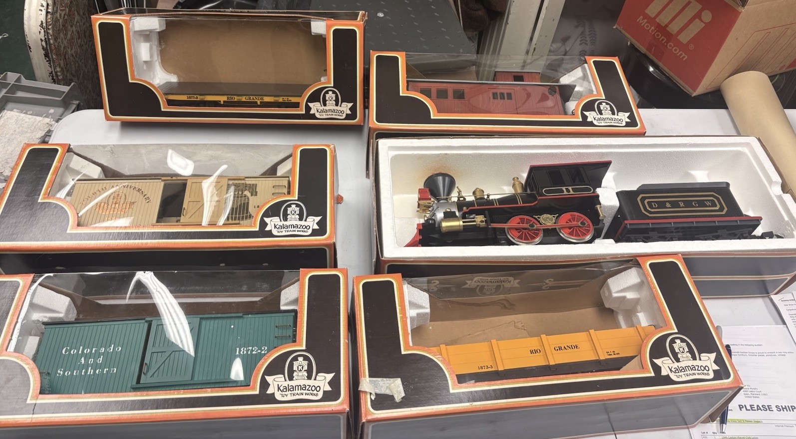 Kalamazoo Toy Train Works G Gauge Lot w/box of track