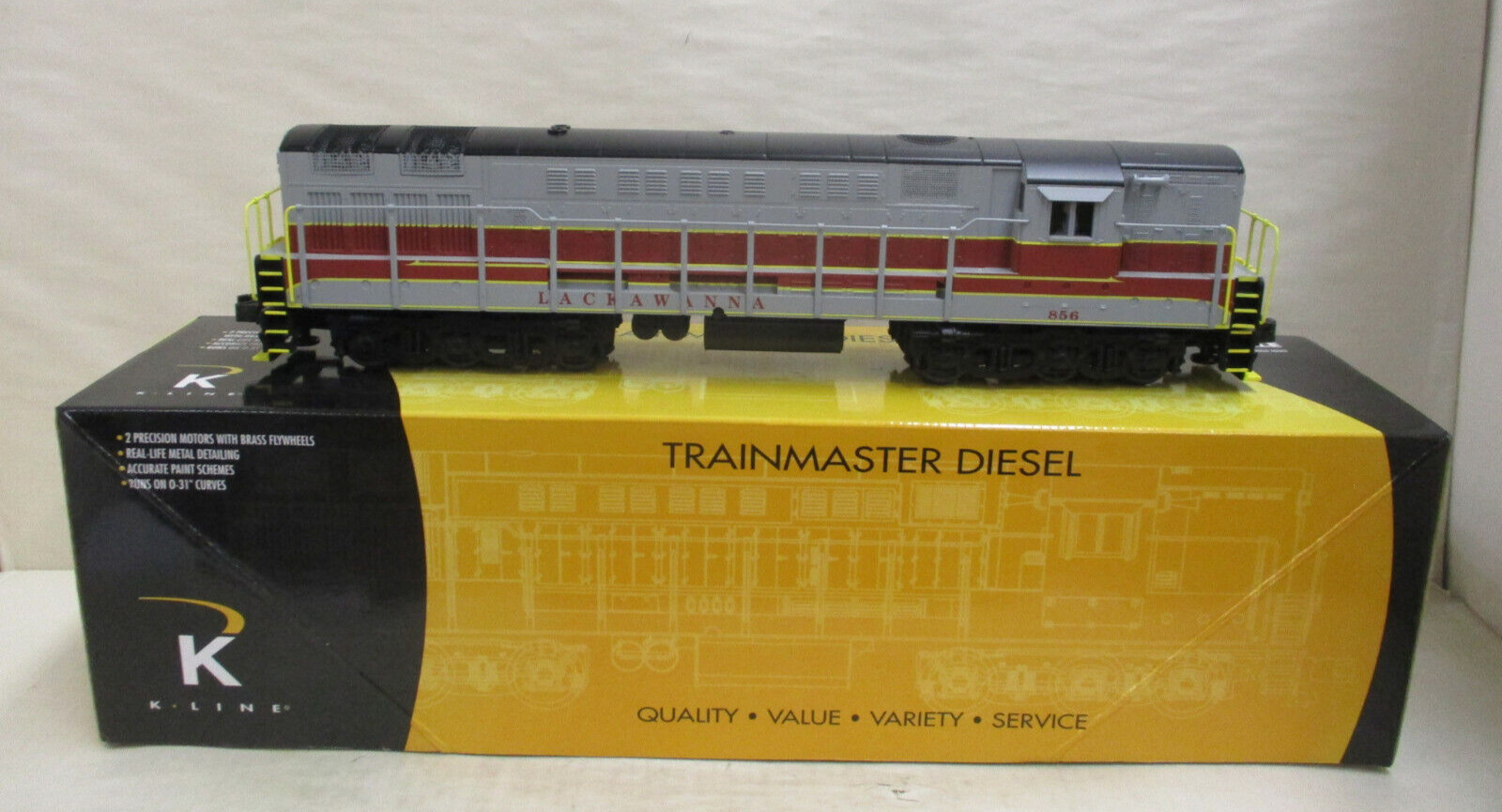 K-Line K2438-0856HS Lackawanna Trainmaster Diesel #856 O Gauge 1:48 Locomotive