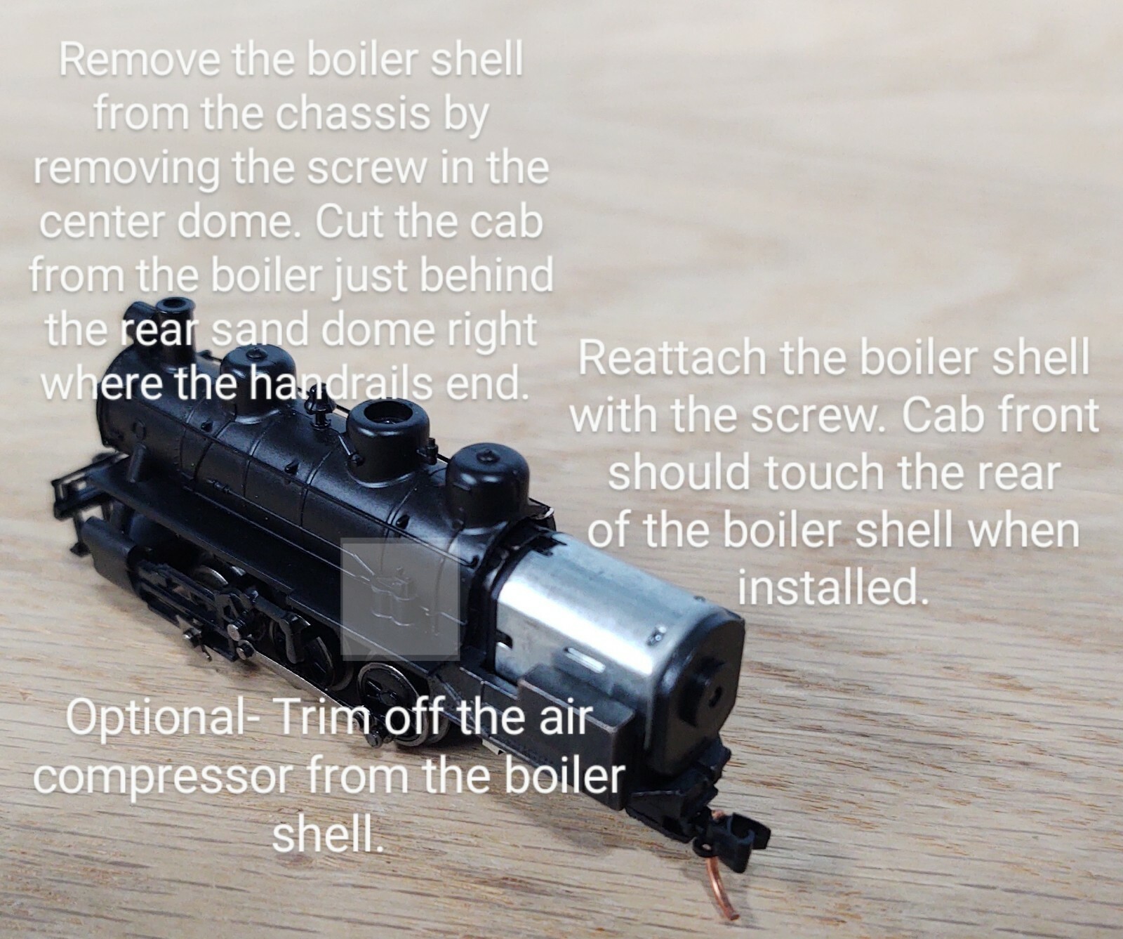 HOn30 STEAM LOCO kit #4 for the N scale Bachmann 0-6-0/2-6-2. RESIN 3D Print.