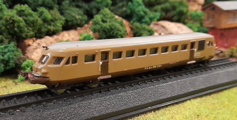 * N Scale * Amercom * FS 1936 ALn 556 Diesel Railcar Littorina * Italy *