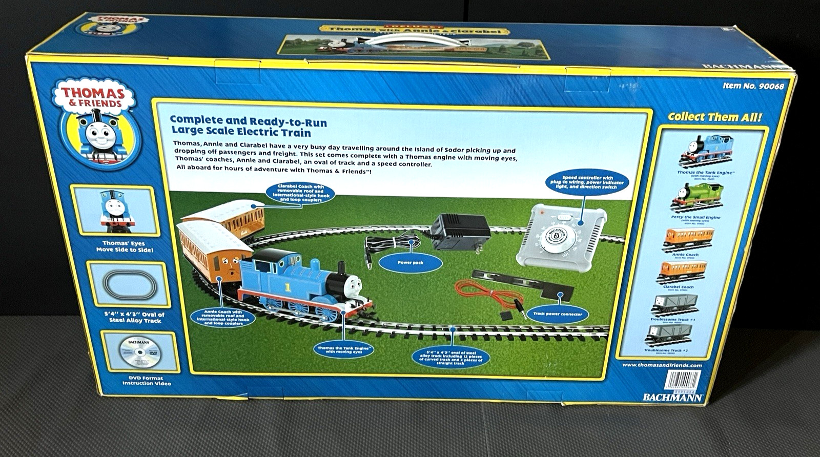 Rare Bachmann Thomas with Annie & Clarabel Deluxe Large Scale Electric Train Set