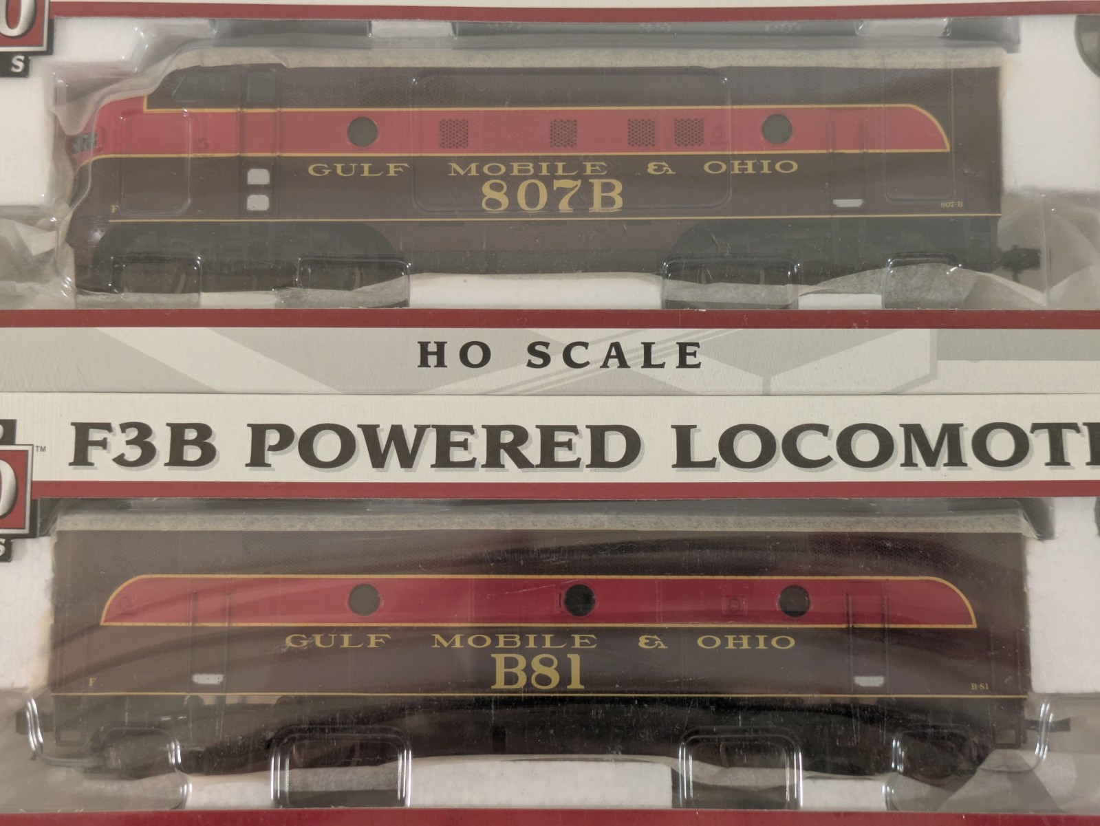 HO EMD F3 A/B Set (Both Powered) GMO Gulf Mobile & Ohio DC NIB NOS # 30692