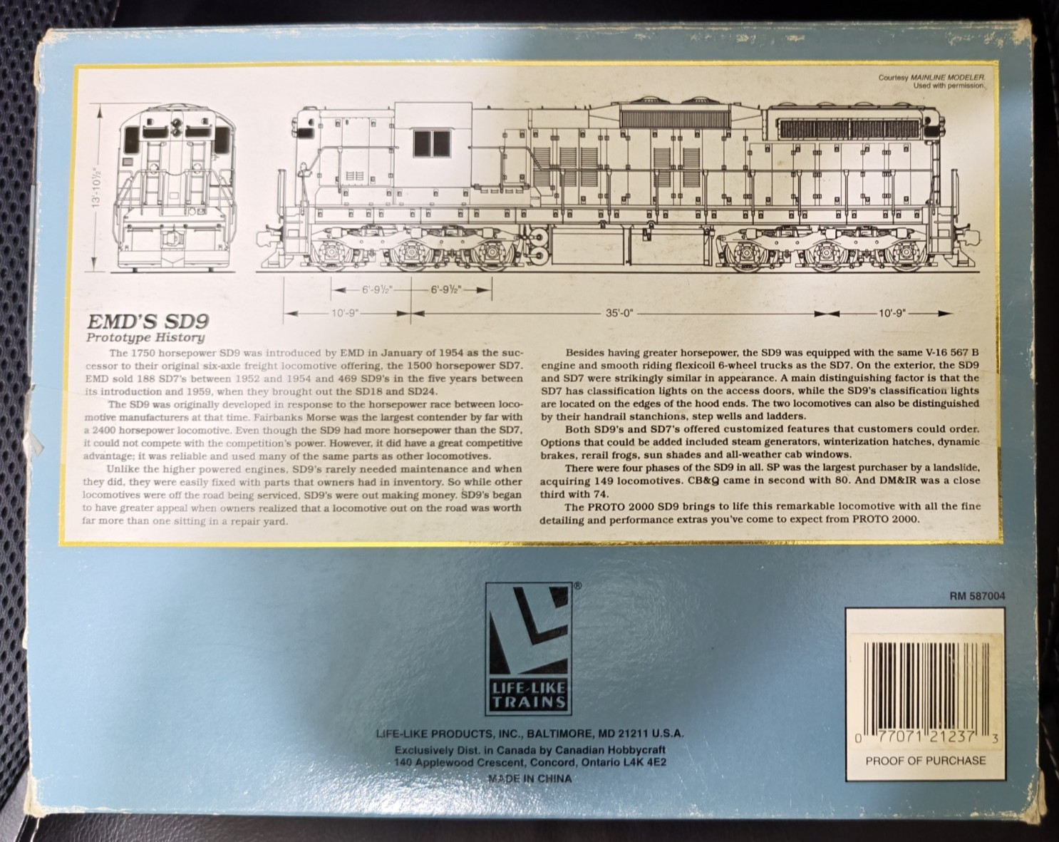 PROTO 2000 Series Conrail 6923 SD9 DCC No Sound #21237 HO Scale