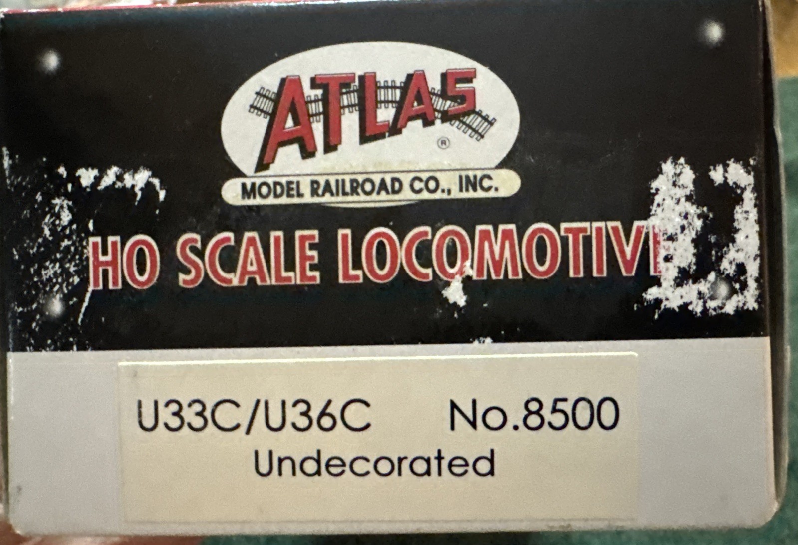 ATLAS # 8500 UNDECORATED GE U33/36C LOCOMOTIVE -NOS In Box-HO SCALE – Test Run.