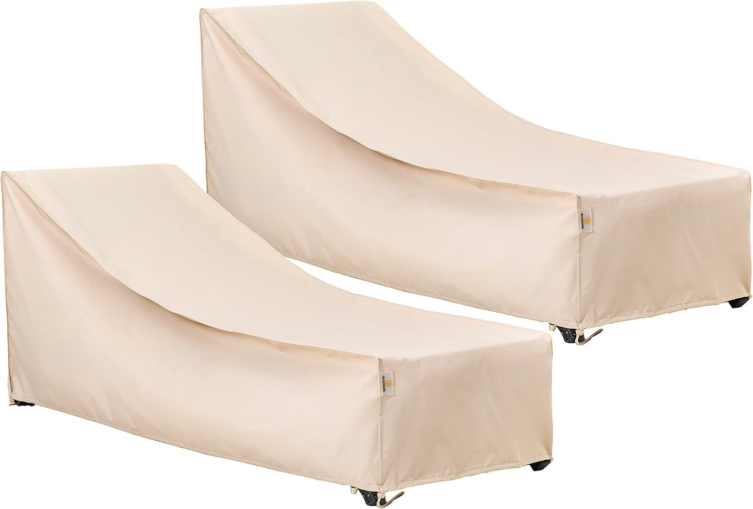 Heavy Duty Waterproof UV Resistant Patio Chaise Lounge Chair Covers – 2 Pack
