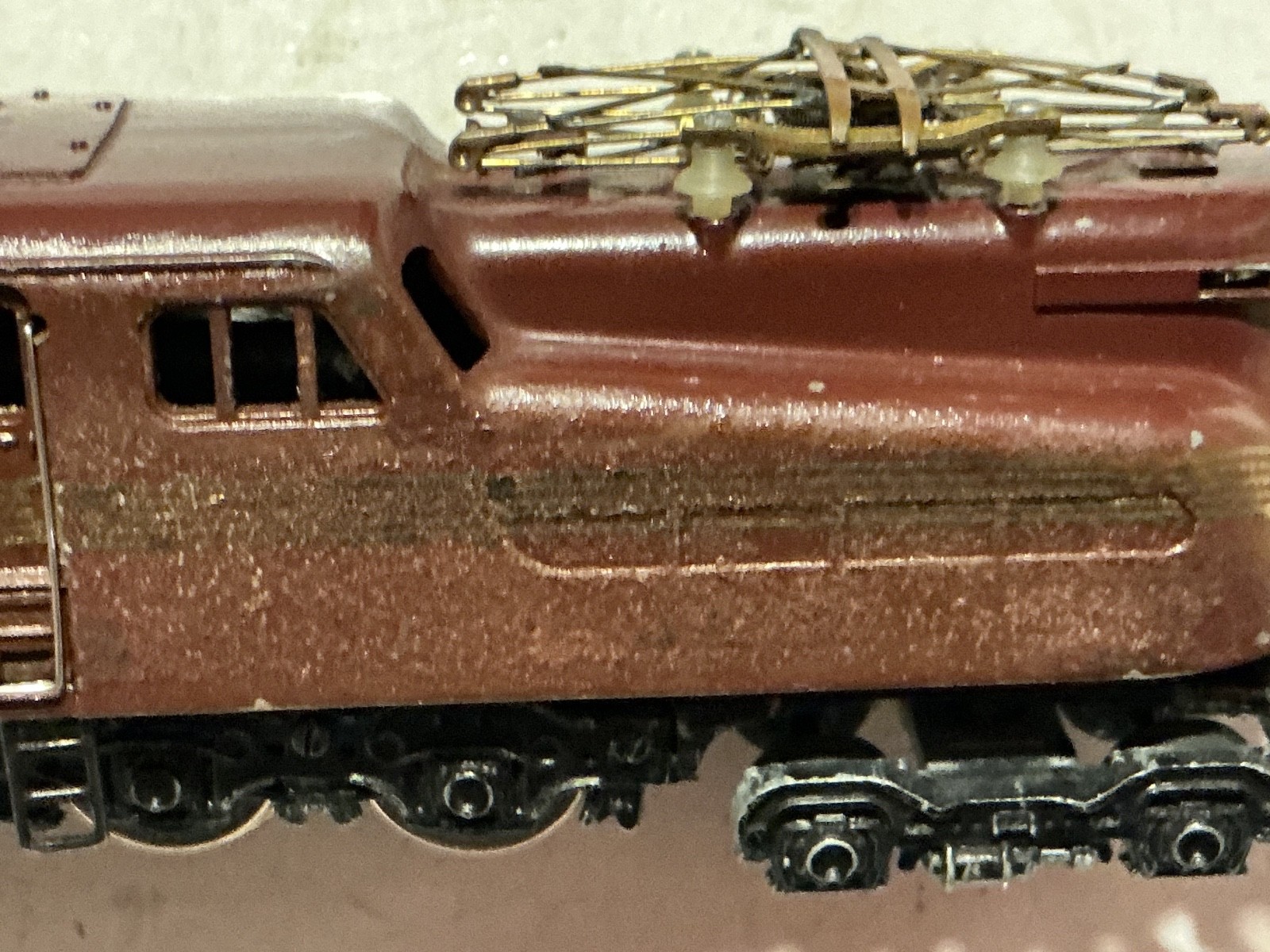 Penn Line. HO. GG1 : 1:87, Tuscan RED. late 1950’s. runs good