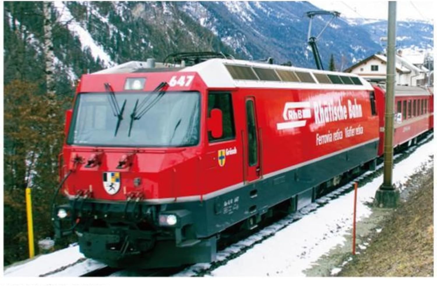 KATO 3101-7 N Scale Alpine Locomotive Ge4/4-Ⅲ 643 RhB Logo Railway Model Red JP