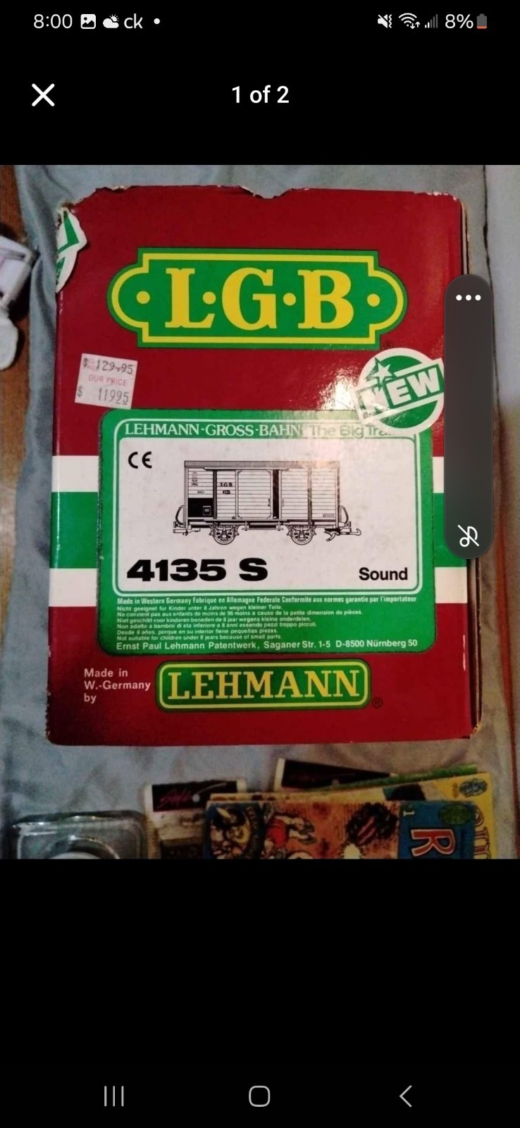 Lehmann LGB Train Car 4135 S With sound