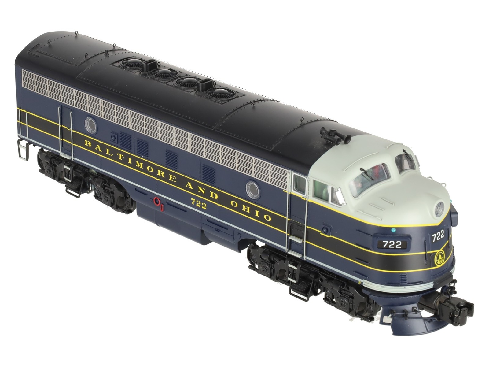 MTH 20-20605-1 Baltimore & Ohio F-7 A Unit Dsl Engine w/PS3 (Hi-Rail Whls) #722