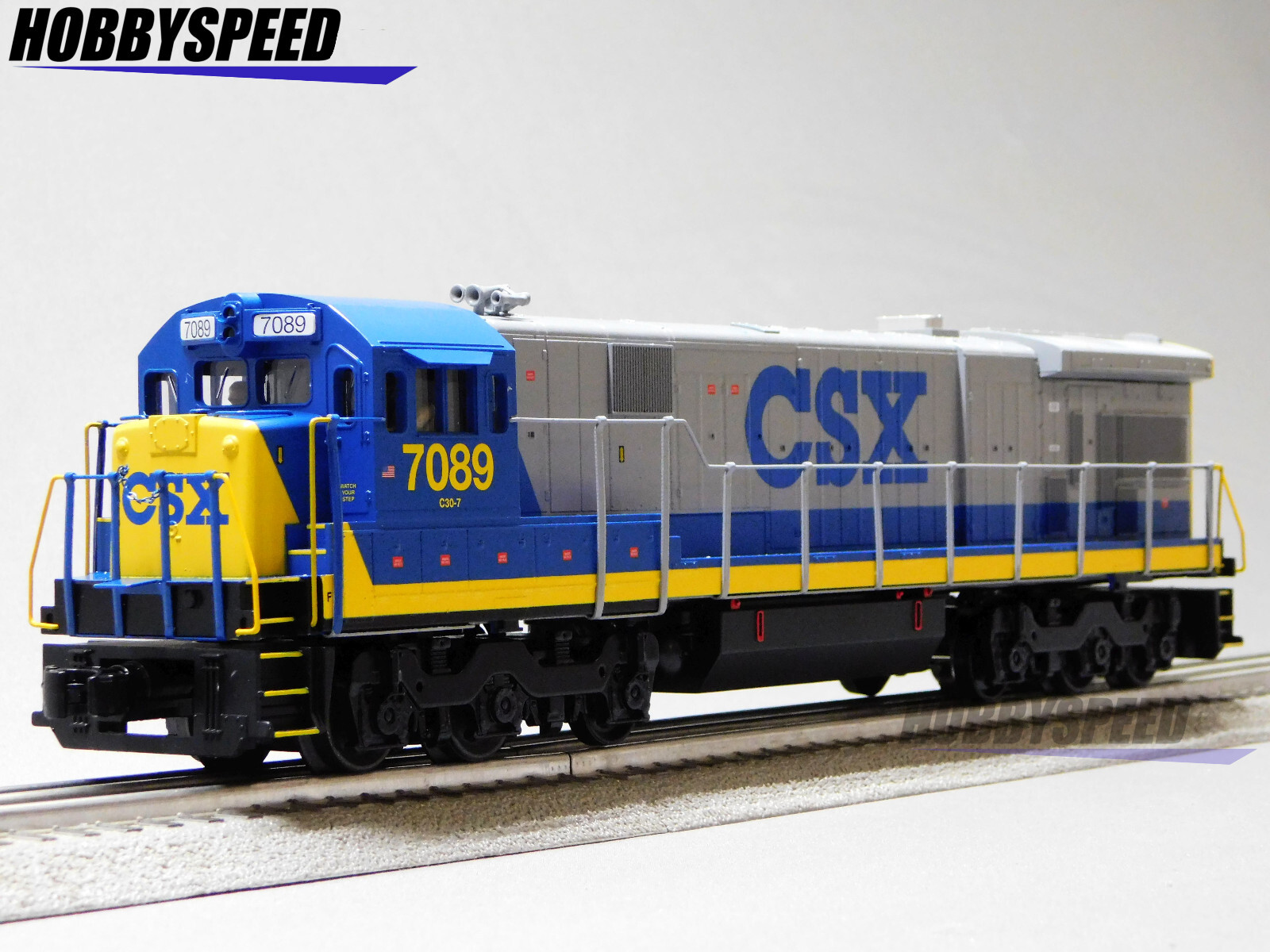 MTH RAILKING CSX C30-7 DEISEL LOCOMOTIVE ENGINE #7089 O GAUGE 30-21266-1 BLEMISH