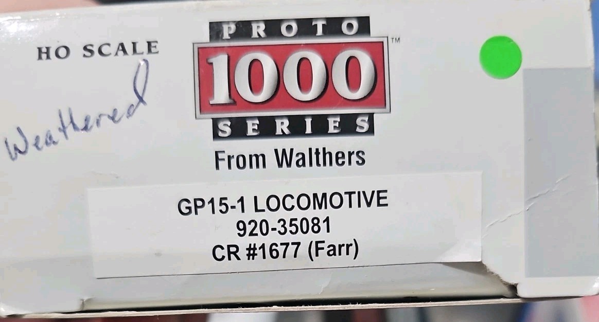 proto 1000 ho locomotive GP-15-1 Conrail #1677 Custom Weathered