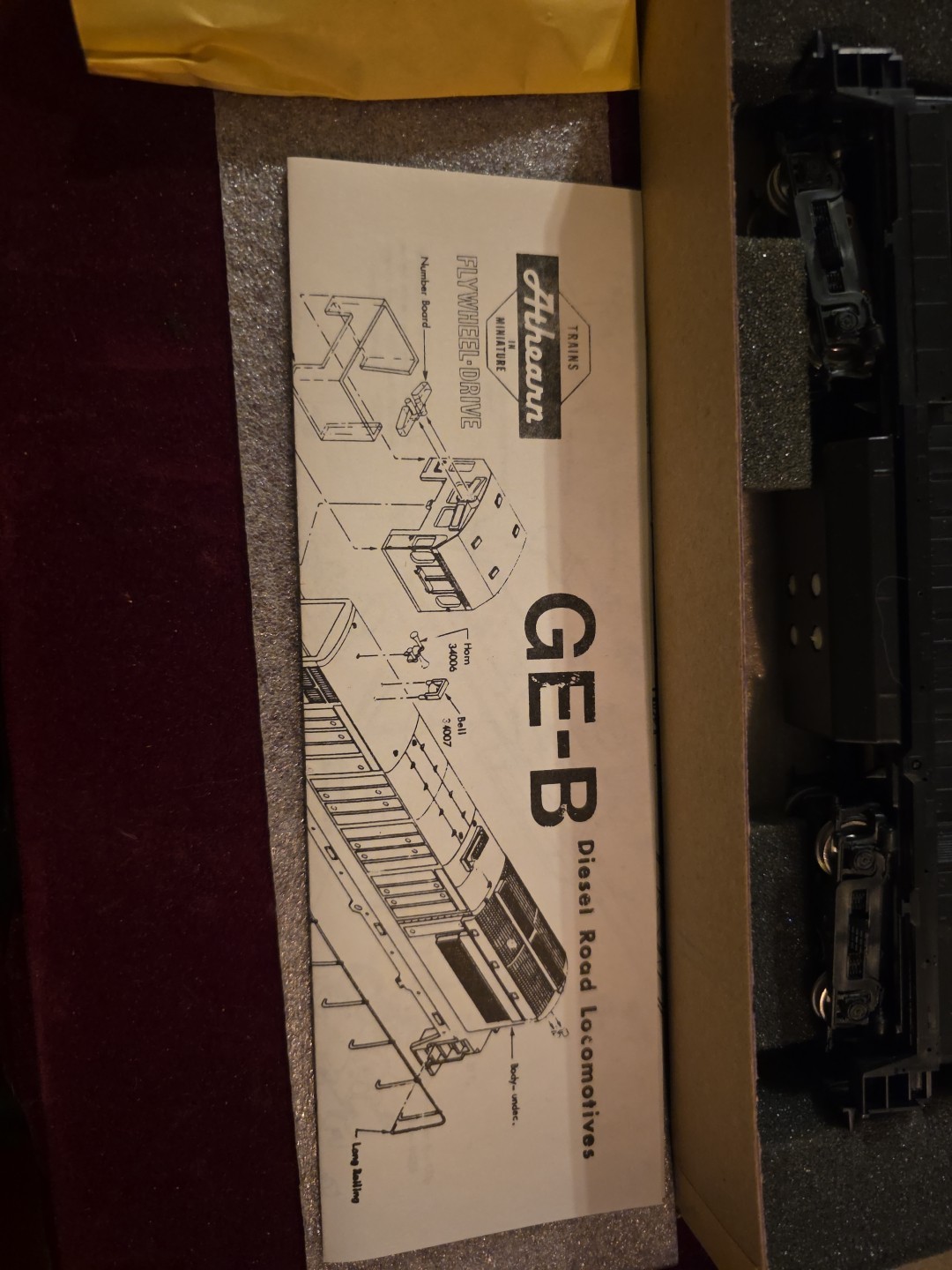 Athearn GE -B Diesel Road Locomotive New Undecorated