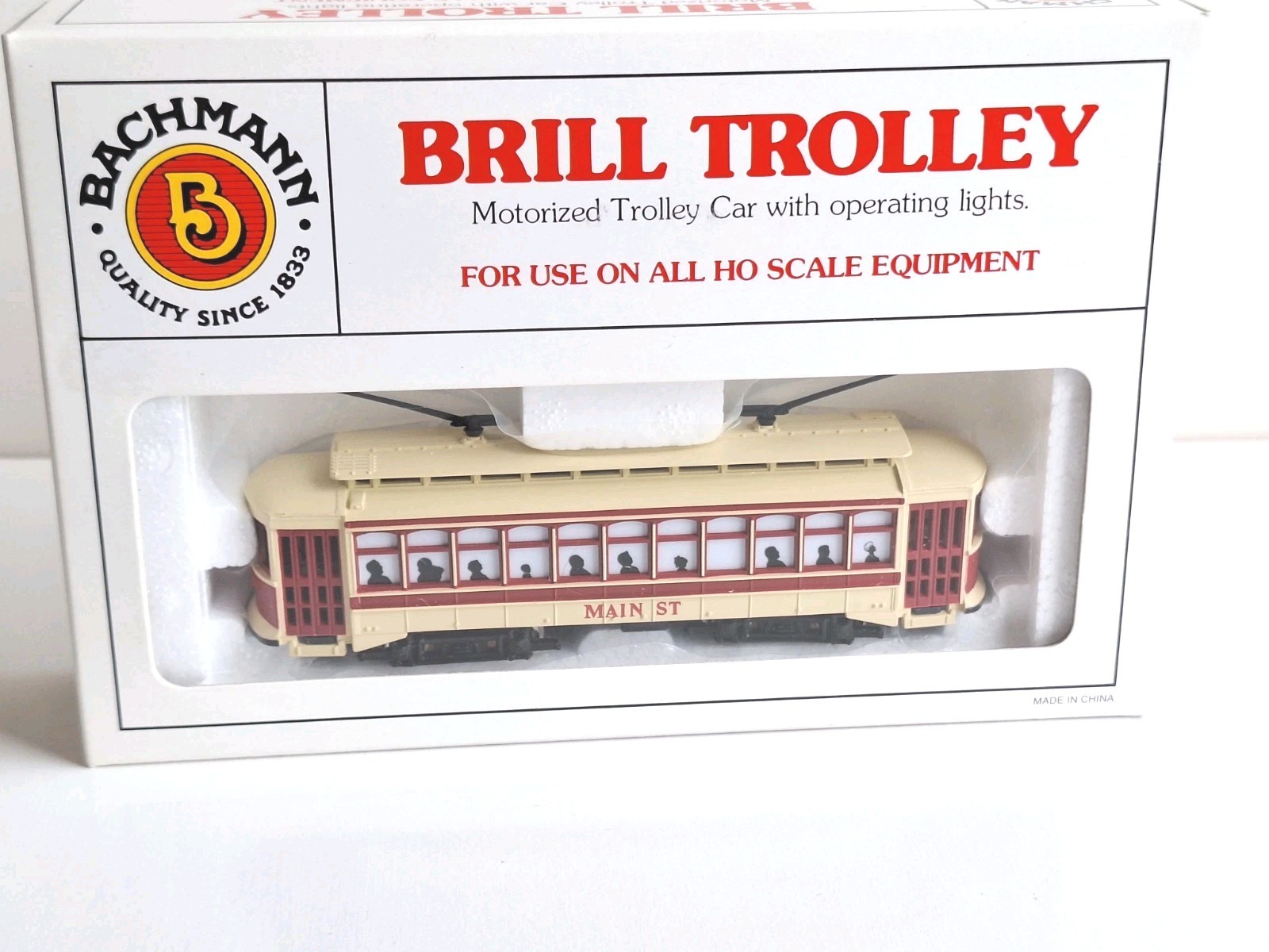 Bachmann 61047 Brill Trolley. New Old Stock. Mint Cond. 2 Rail DC.Boxed.HO Scale