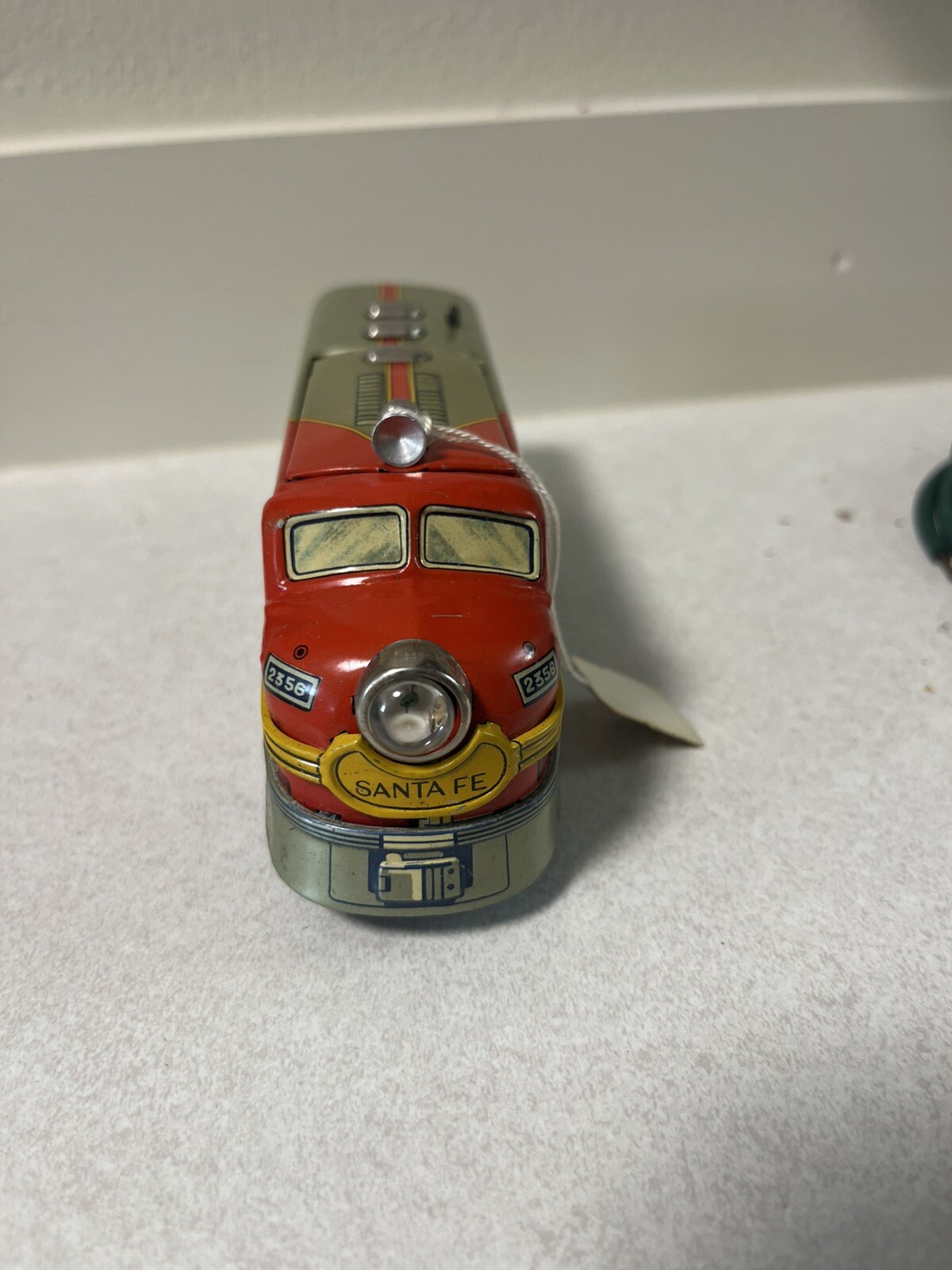 Vintage KDR Japan Tin Litho Santa Fe Diesel Train Battery Operated w/ Box