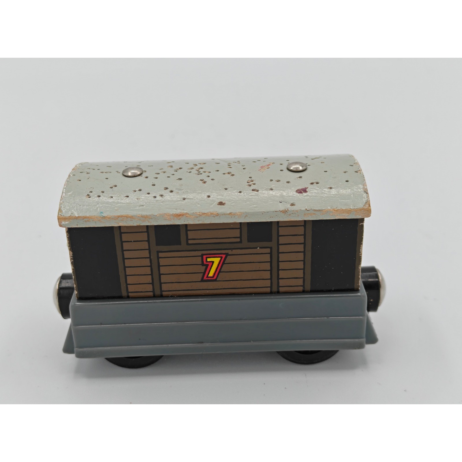 Thomas & Friends Wooden Railway Toby the Tram Engine Brown Wood Train Number 7