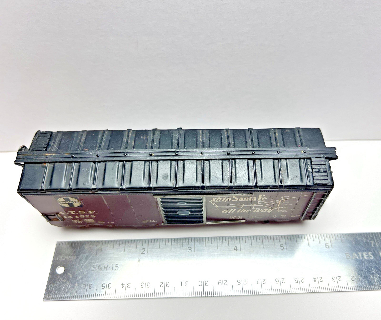 Santa Fe HO Scale Boxcar / A.T.S.F. #141529 / The Grand Canyon Line Metal & Wood