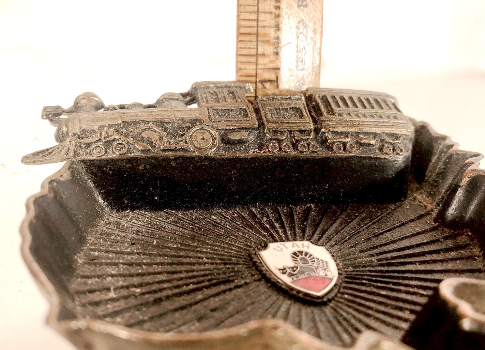 Vintage Union Pacific Locomotive No. 119 Utah Transcontinental Railroad Ashtray