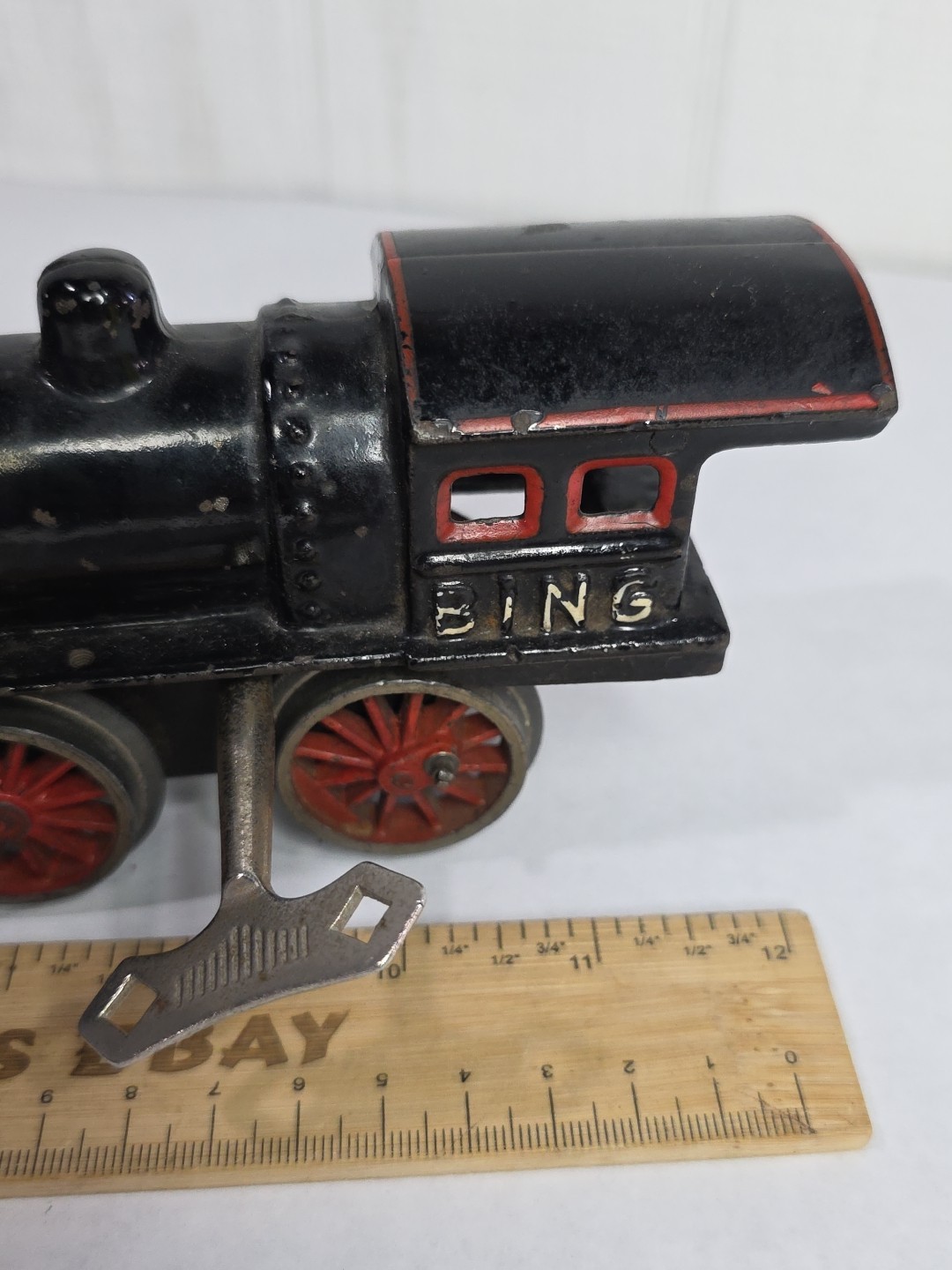 As Is Prewar Bing O Gauge Cast Iron Steam Loco Train Wind Up Tin Litho Tender