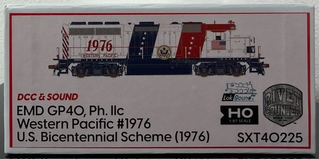 Scaletrains HO Bicentennial WP Western Pacific GP40 #1976 DCC & LokSound NEW