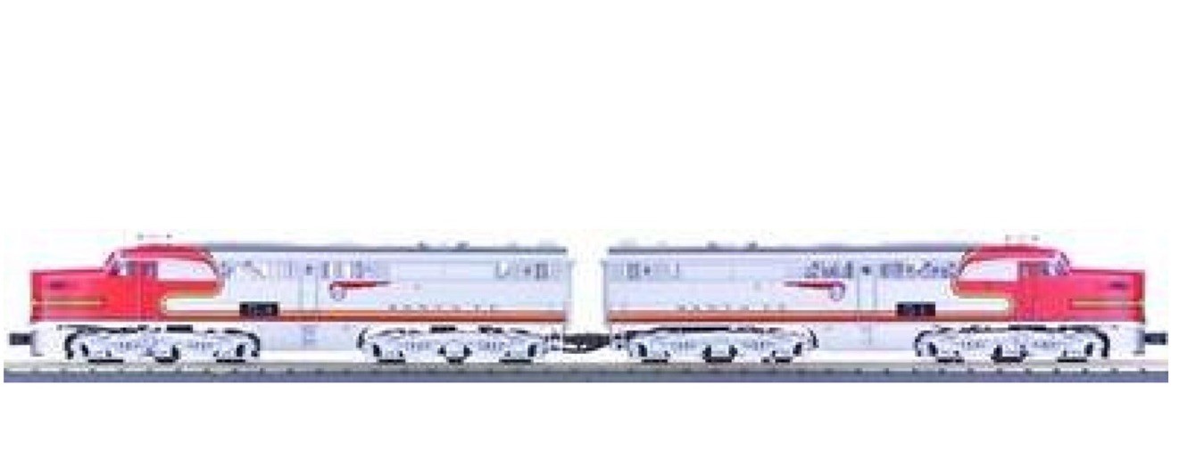 MTH Premier 20-2024-1 Santa Fe Alco PA ABA Diesel Engine Set w/PS1 3-Rail O