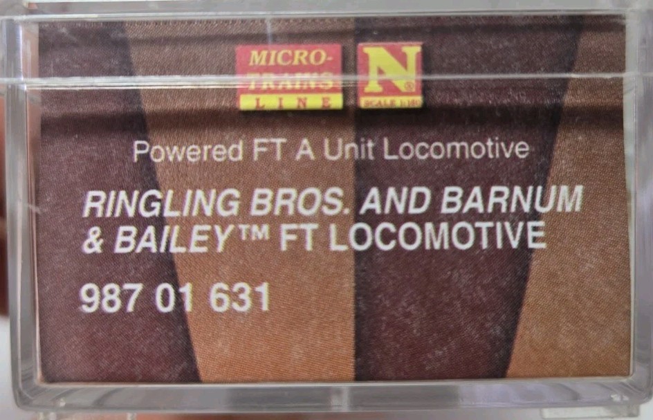 Micro Trains Line Ringling Bros. & Barnum & Bailey Powered FT A Unit Locomotive