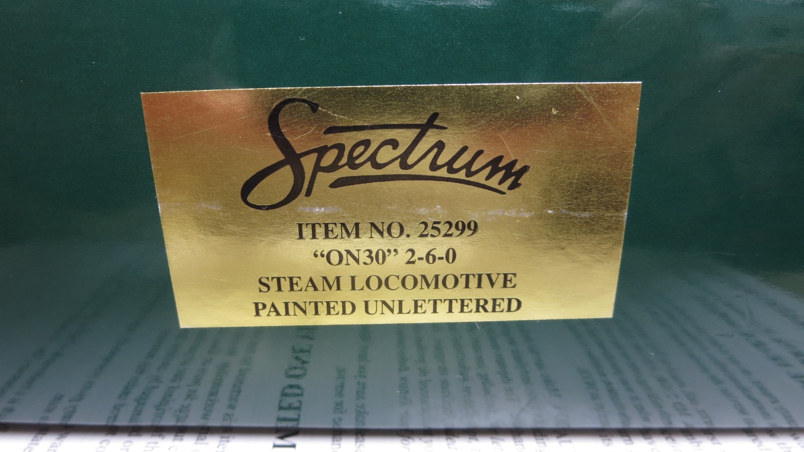Spectrum 25299 ON30 2-6-0 Steam Unlettered Painted LN