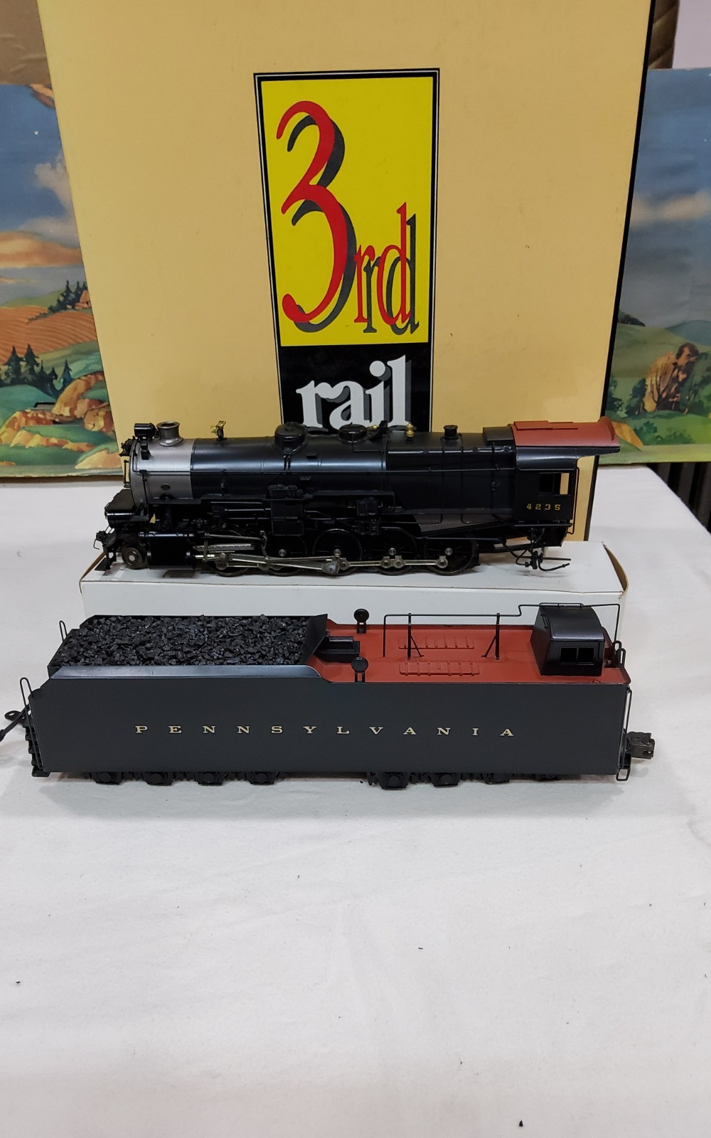 3RD RAIL O SUNSET MODELS BRASS PRR 2-10-0 I-1 LONG TENDER LOCOMOTIVE, RUNS, OB