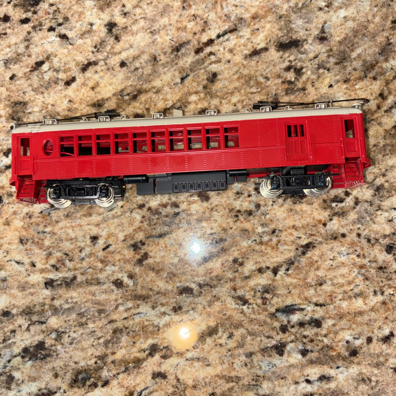 Brass HO NJ Custom Brass Pacific Electric Railways Combine #1372 Double Pole