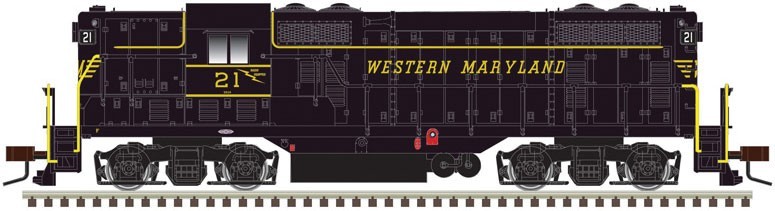 HO Atlas 10003940 Western Maryland EMD GP-7 Diesel Loco 21 Analog, DCC Ready