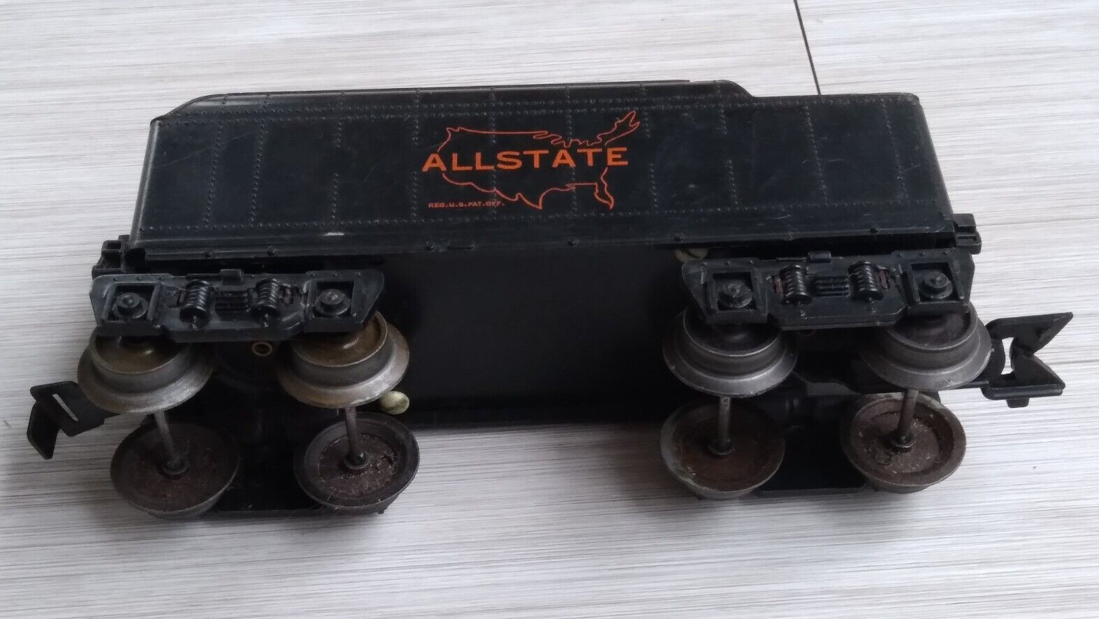 vintage MARX 666 Cast Metal Steam Engine with Allstate Tender- Works with Lionel