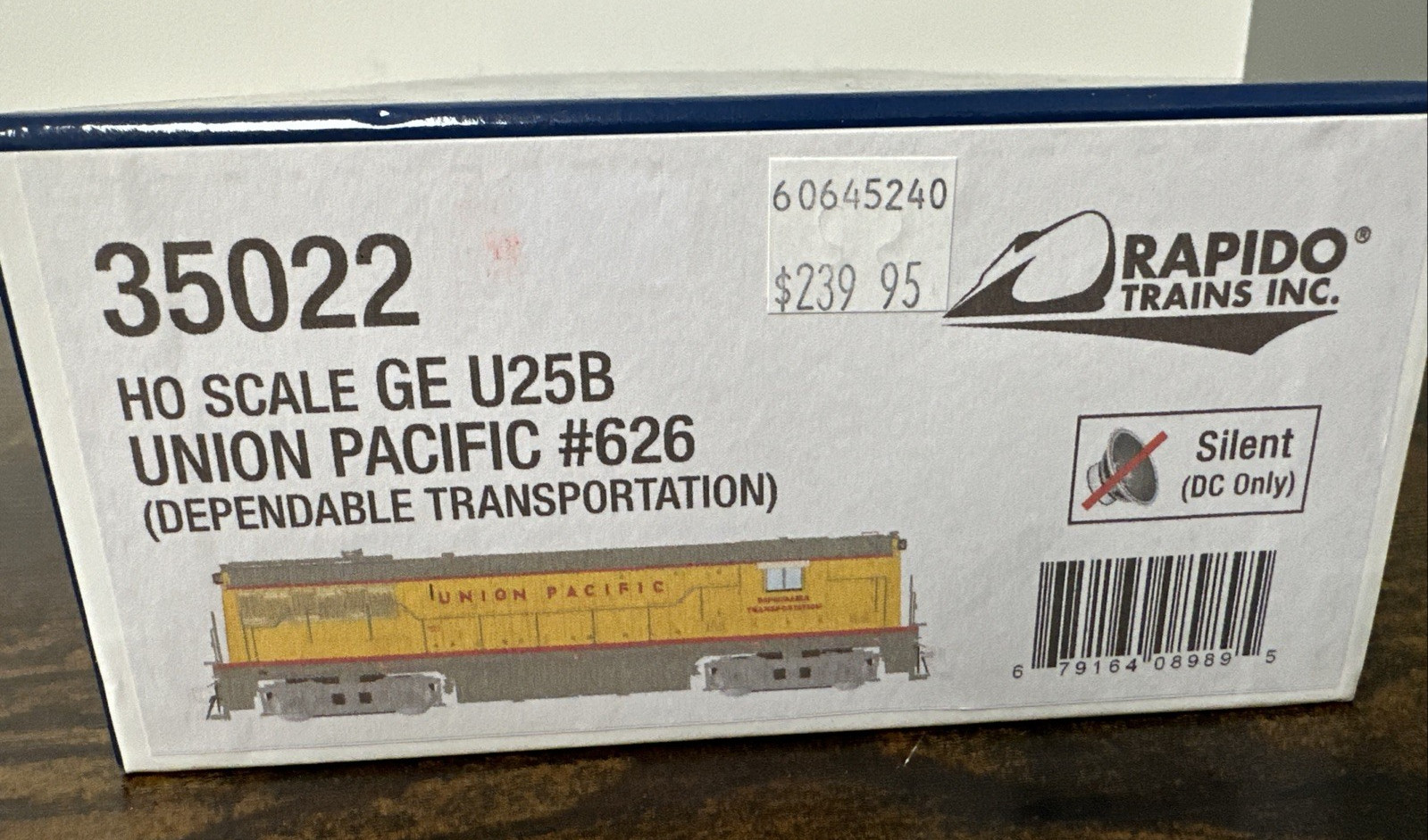 Rapido HO #35022 GE U25B Diesel Locomotive – Union Pacific #626 DCC Ready NIB CC