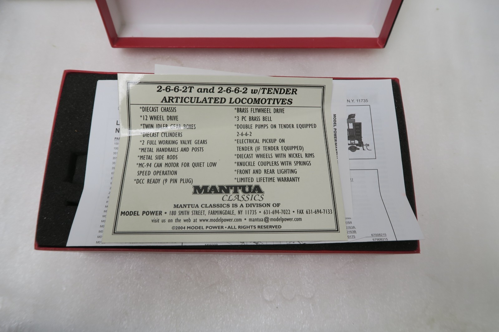 MANTUA HO 351600 2-6-6-2 T Artic Logger Loco Weyerhaeuser Green NEW Boxed NICE