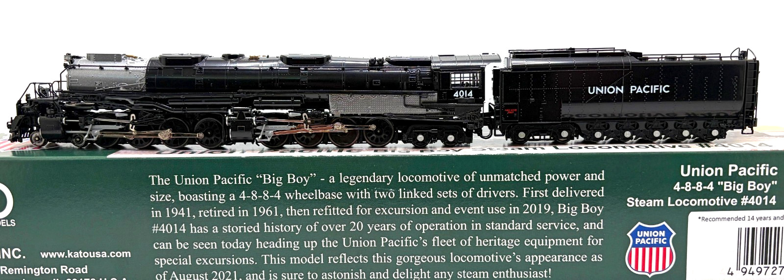 N KATO 126-4014-DCC BIG BOY 4-8-8-4 STEAM LOCOMOTIVE UNION PACIFIC UP # 4014 DCC