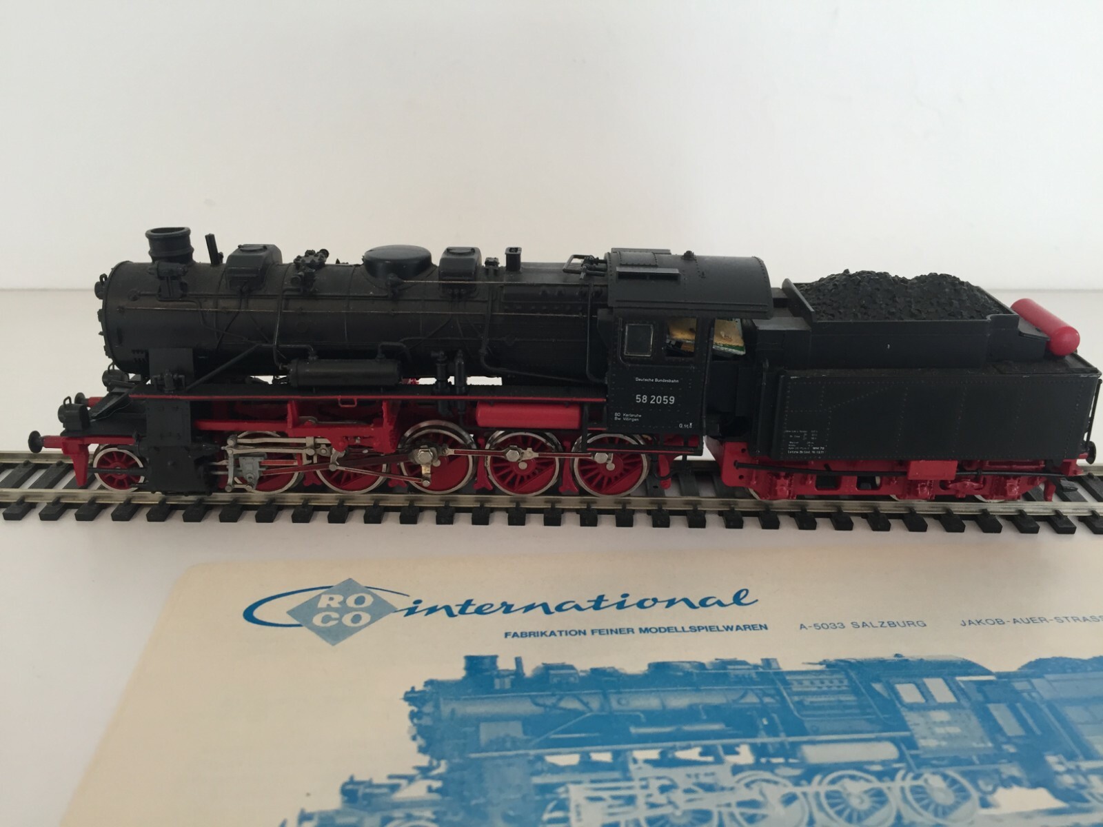 Roco HO Scale 4112 Prussian G12, DB Br58 (58 2059) 2-10-0 in Epoch iii Livery