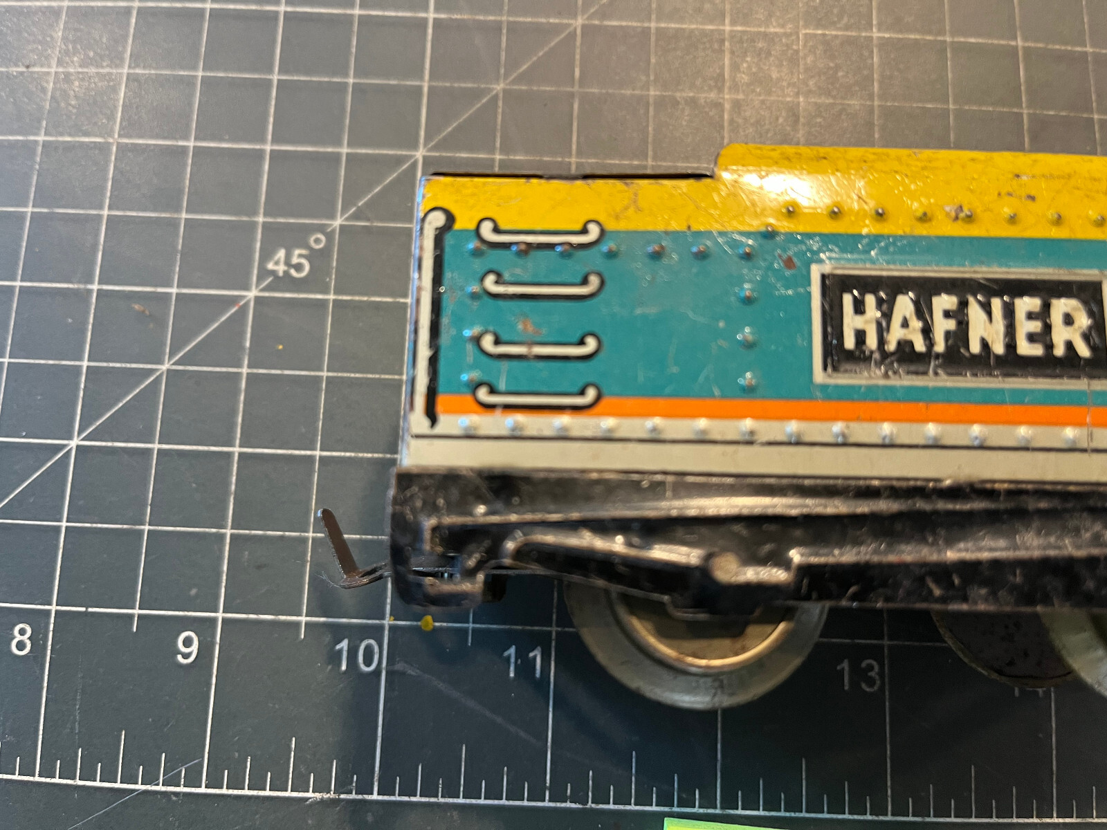 Train Hafner Wyandotte Overland Flyer 78100 TENDER YELLOW TEAL ORANGE Metal LotJ