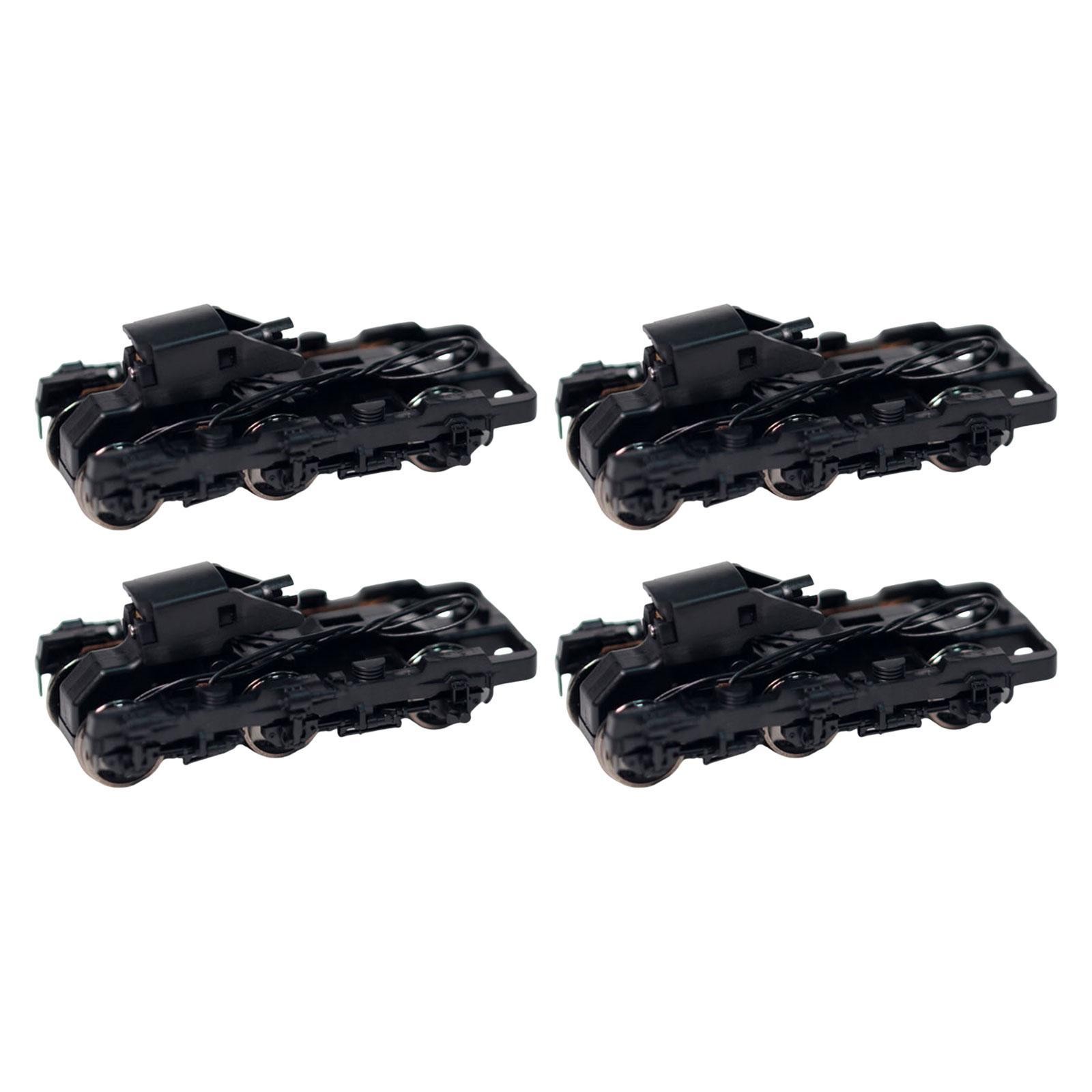 4 Piece Model Train Trolley, HO Scale Railway Accessories 1:87 Model Train