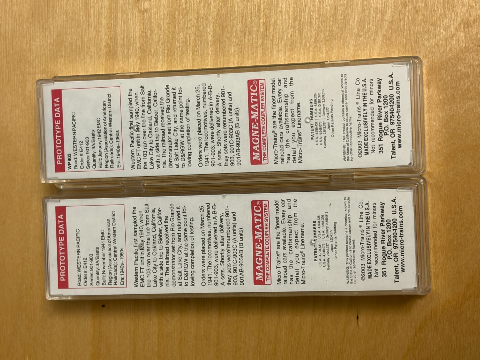 Micro Trains N Scale Western Pacific #903 EMD FT A/B – 992 00 072