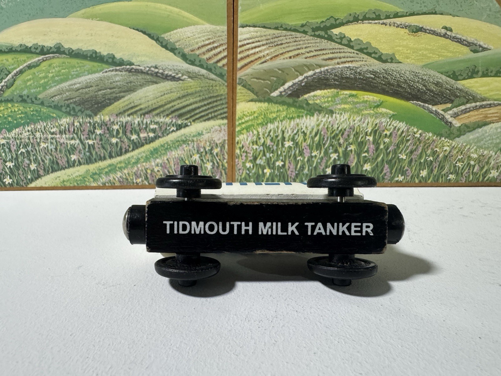 Thomas Wooden Railway Tidmouth Milk Tanker Wooden Train Car Learning Curve