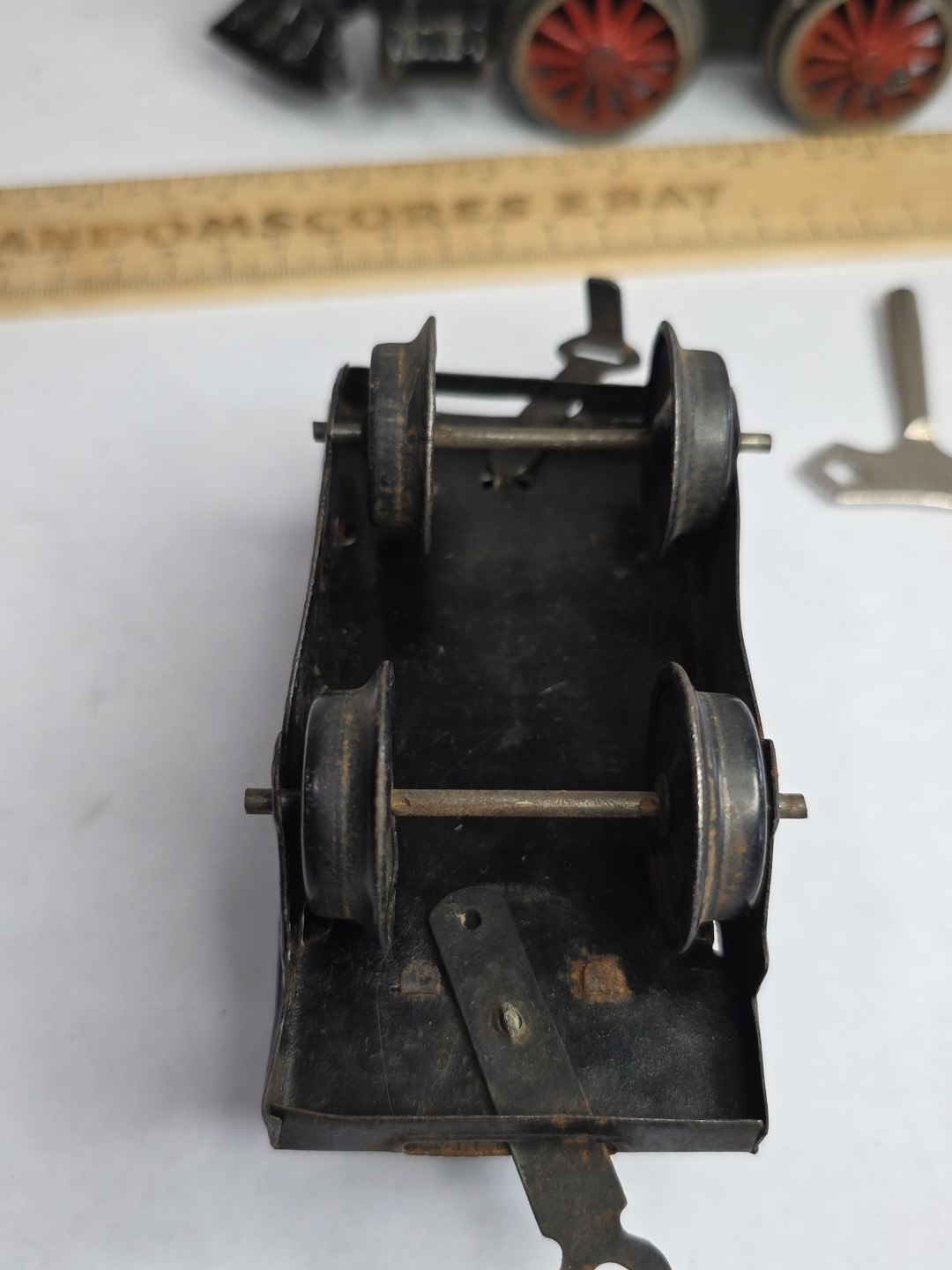 As Is Prewar Bing O Gauge Cast Iron Steam Loco Train Wind Up Tin Litho Tender