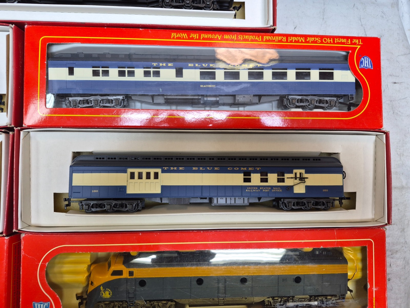 RIVAROSSI & IHC HO JERSEY CENTRAL BLUE COMET 9 PC SET E8 A-A & 7 CARS “SCARCE”