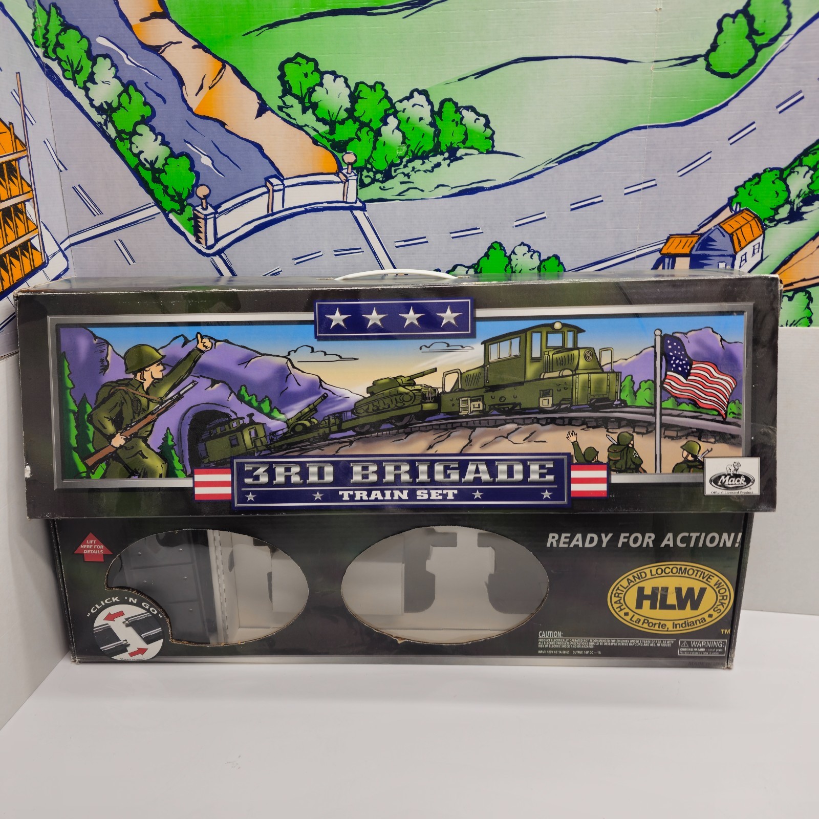 Hartland Locomotive Works 3rd Brigade Army Train Set Mack Licensed No Cord