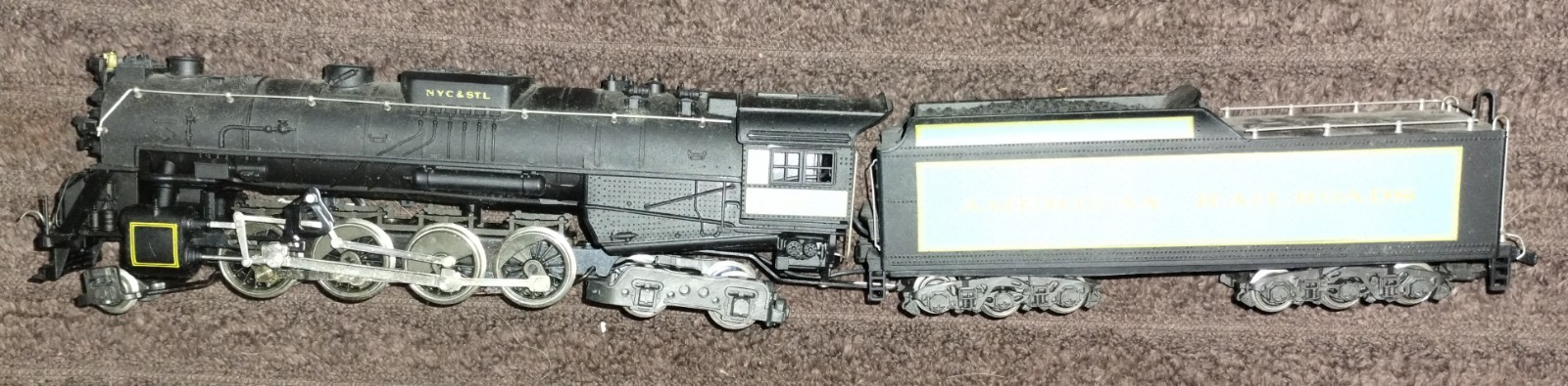 AHM HO 2-8-4 American Railroads, Berkshire Used No Box Has Sound Syst In Tender
