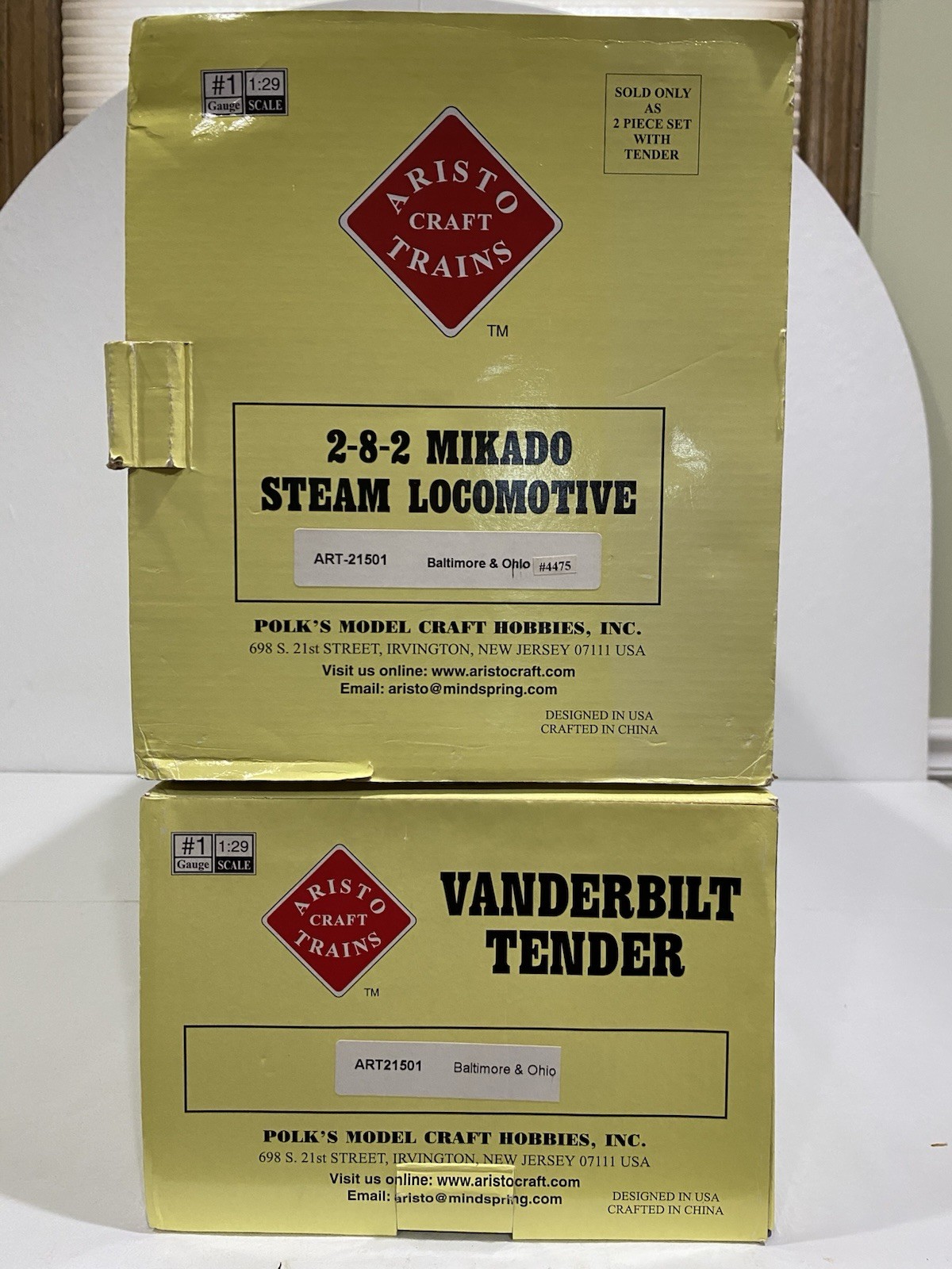 Aristocraft ART-21501 Baltimore & Ohio Mikado Steam Locomotive + Tender EX/BOX