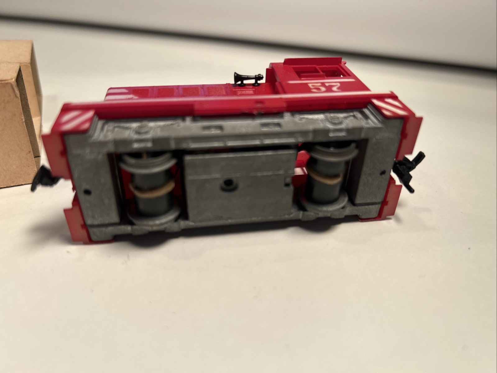 Athearn Hustler Red 57 Diesel Switcher HO Scale Locomotive Train NOS Display Box