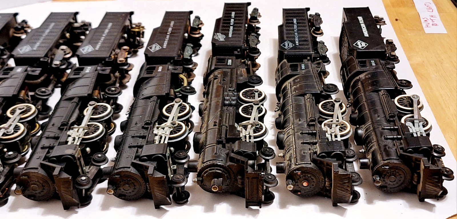 Vintage American Flyer S-Gauge Trains Lot 8 Steam Locomotives w Tenders Most Run