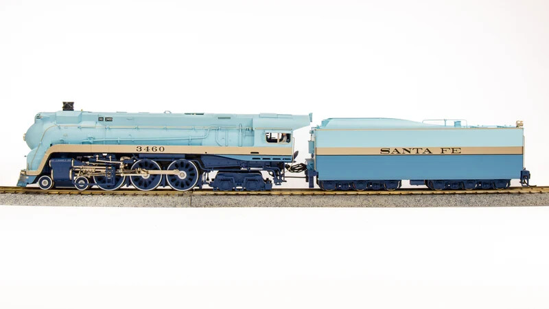 BROADWAY LTD HO BRASS HYBRID ATSF BLUE GOOSE #3460 DC/DCC/SOUND/SMOKE PN 7352